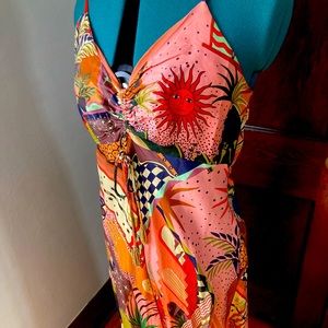 FARM Rio funky print midi dress M